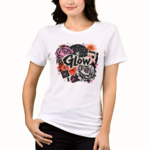 Glow Bloem Cosmic Collage Grafische T-Shirt