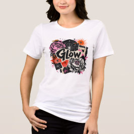 Glow Bloem Cosmic Collage Grafische T-Shirt