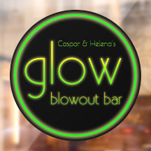 Glow Blowout Bar Voeg Jouw naam Neon Green Black t