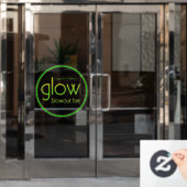 Glow Blowout Bar Voeg Jouw naam Neon Green toe Raamsticker (Kantoordeur)