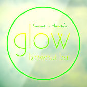 Glow Blowout Bar Voeg Jouw naam Neon Green toe Raamsticker (Vel 3)