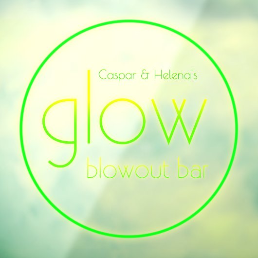 Glow Blowout Bar Voeg Jouw naam Neon Green toe Raamsticker (Vel 3)