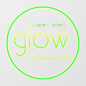 Glow Blowout Bar Voeg Jouw naam Neon Green toe Raamsticker (Vel)