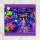 Glow Bowling Tiener Verjaardagsfeest Dank Je Bedankjes Labels (Voorkant)