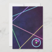 Glow Bowling verjaardagsfeestje uitnodiging leuke  (Achterkant)