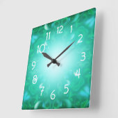 Glow Bubbles Vierkante Klok (Hoek)