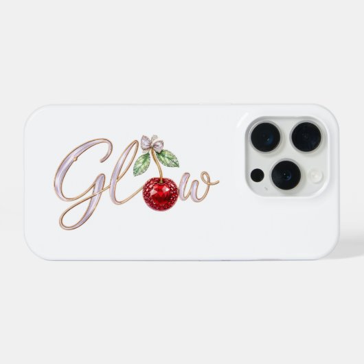 Glow – Cherry Glam Mobile Case iPhone Hoesje (Achterkant horizontaal)