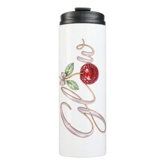 Glow Cherry – Glam Thermal Tumbler Thermosbeker (Voorkant)