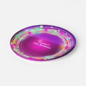 Glow Circles & Stars Verjaardagsfeest Borden Papieren Bordje (Gekanteld)