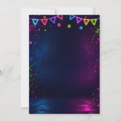 Glow Crazy Girl Verjaardag Kaart (Achterkant)