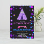 Glow Cute Glow-teepee-sleepover Kaart (Staand voorkant)