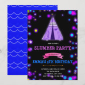 Glow Cute Glow-teepee-sleepover Kaart (Voorkant / Achterkant)