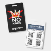 GLOW DEMOCRACY INFO KAART BADGE (Voor- en achterkant)