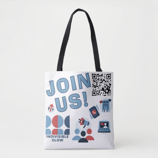 GLOW DOE MEE! ZICHTBAARHEID TOTE BAG (Voorkant)