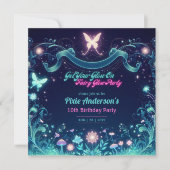 Glow Fairy Feest Thema Sprookje Betoverd Bos Kaart (Voorkant)