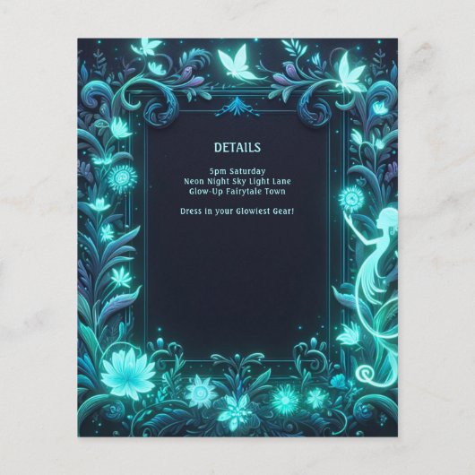 Glow Fairy Feest Thema - Sprookje Na Donker (Achterkant)