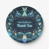 Glow Fairy Feest Thema - Sprookje Na Donker Papieren Bordje (Voorkant)