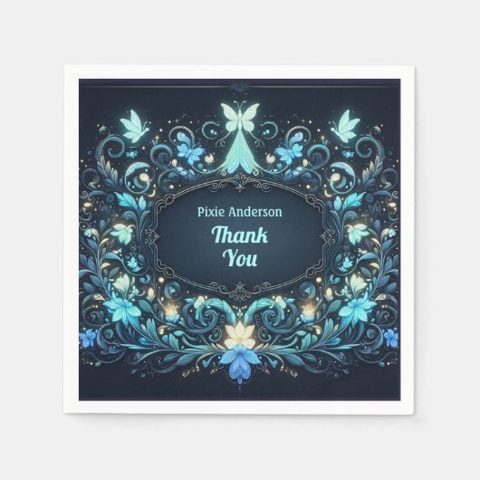 Glow Fairy Feest Thema - Sprookje Na Donker Servet (Voorkant)