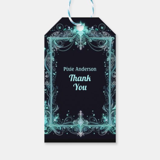 Glow Fairy Party Thema - Sprookje Na Donker Cadeaulabel (Voorkant)