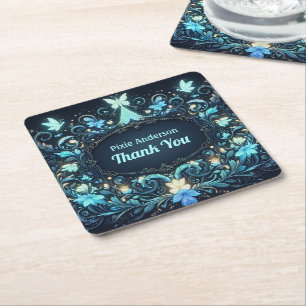 Glow Fairy Party Thema - Sprookje Na Donker Kartonnen Onderzetters