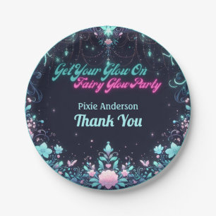 Glow Fairy Party Thema - Sprookje Na Donker Papieren Bordje