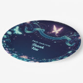 Glow Fairy Party Thema - Sprookje Na Donker Papieren Bordje (Gekanteld)