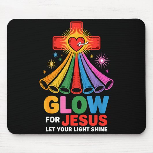 Glow For Jesus Christian Faith  Muismat (Voorkant)