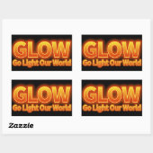Glow- Ga onze wereld verlichten Rechthoekige Sticker (Vel)
