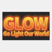 Glow- Ga onze wereld verlichten Rechthoekige Sticker (Voorkant)