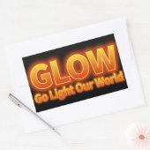 Glow- Ga onze wereld verlichten Rechthoekige Sticker (Envelop)
