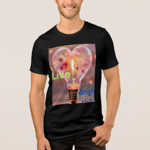 Glow Gently - T-shirt met kaars en bloemen