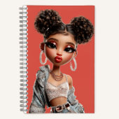 Glow Getter Koraal Spiraal Notebook Notitieboek (Voorkant)