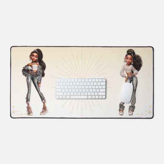Glow Getter Mousepad | Confident Glam Desk Mat (Keyboard & Muis)