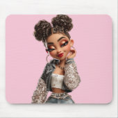 Glow Getter Mousepad | Sparkle Denim Glam Muismat (Voorkant)