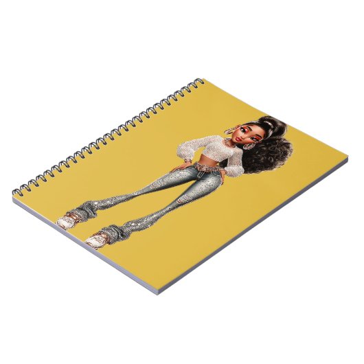 Glow Getter Mustard Spiral Photo Notebook Notitieboek (Linkerzijde)
