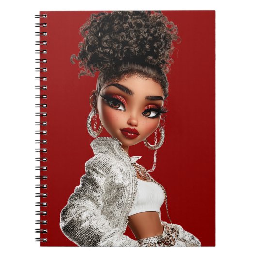 Glow Getter Red Spiral Photo Notebook Notitieboek (Voorkant)