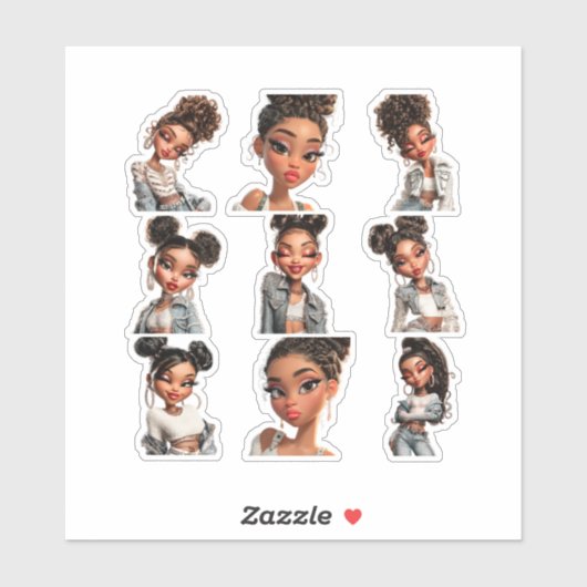 Glow Getter Sticker Pack | 9 Mode Portretten (Vel)