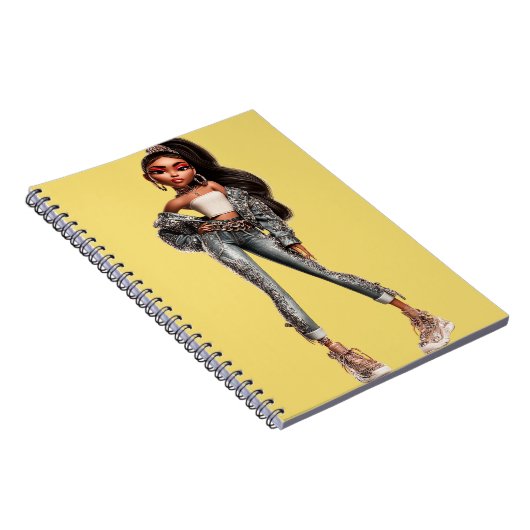 Glow Getter Yellow Spiral Photo Notebook Notitieboek (Rechterzijde)