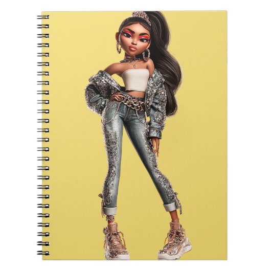 Glow Getter Yellow Spiral Photo Notebook Notitieboek (Voorkant)