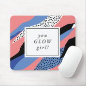 Glow Girl Inspirerend Mousepad Muismat (Met muis)