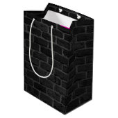 Glow Girl-logo op Brick Wall Medium Cadeauzakje (Achterkant Gekanteld)