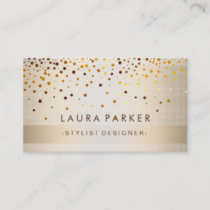Glow Glitter Goud Confetti Elegant Visitekaartje