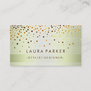 Glow Glitter Goud Confetti Elegant Visitekaartje