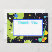 Glow Golf Verjaardagsfeest BEDANKT KAART (Voorkant)