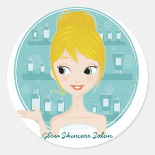 Glow Huidverzorgingssalon Ronde Sticker