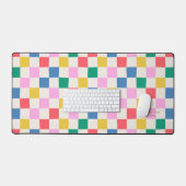 Glow in je eigen tempo kleurrijk geruit bureaumat (Keyboard & Muis)