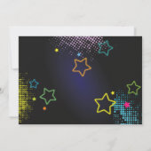 Glow In The Dark Birthday Neon Party Fotoverf Kaart (Achterkant)