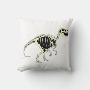 Glow-in-the-Dark Cartoon Dinosaurus Skelet Kussen