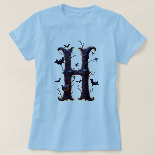 Glow-in-the-Dark Halloween H T-shirt (Design voorkant)