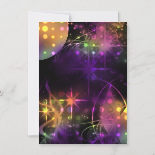 Glow in the dark kinder glow party kaart (Achterkant)